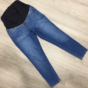 Isabel Maternity Skinny Crop crossover panel jean